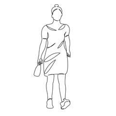 girl with a bottle of wine