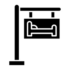 Hotel Sign Icon Style
