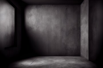 black, dark and gray abstract, a dark room with a light on the wall, illustration with wood fixture