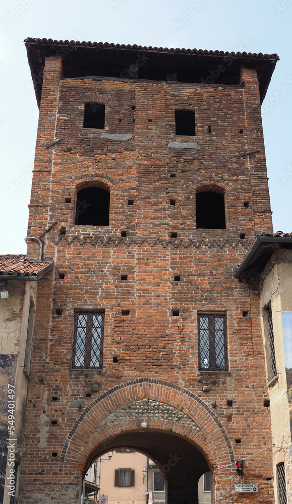 Wall mural ricetto medieval village in candelo