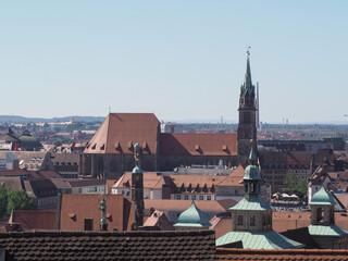 Fototapeta premium Aerial view of Nuernberg