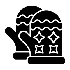 Winter Gloves Icon Style