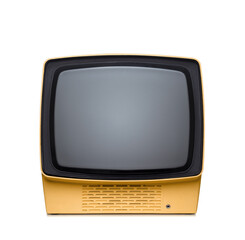 Retro TV isolated on white background with copy space