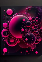abstract illustration with bright pink, background pattern, illustration with art organism