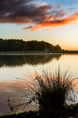 sunset over the lake, Linacre Reservoirs
