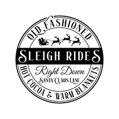 Old fashioned sleigh rides right down Santa Claus lane