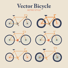 Colección de Bicicletas Vectoriales Minimalistas