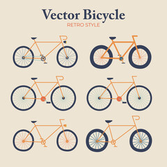 Colecci&oacute;n de Bicicletas Vectoriales Minimalistas