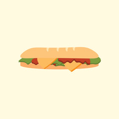 submarine sandwich desing banner, poster, background