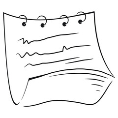 Vector Sketch Book, Paper, News, Ilustration
