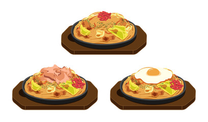 焼きうどんのセット・鉄板