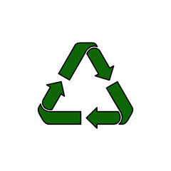 Recycle icon vector logo design template
