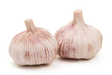 Fresh garlic, isolated on white background.