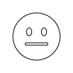 Poker face emoji. Neutral face emoticon symbol modern, simple, vector, icon for website design, mobile app, ui. Vector Illustration