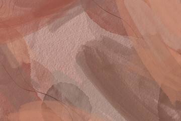 Aesthetic Brown Brush Watercolor texture Background Art & Illustration