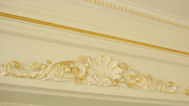 decorative decoration on the wall in the baroque style
