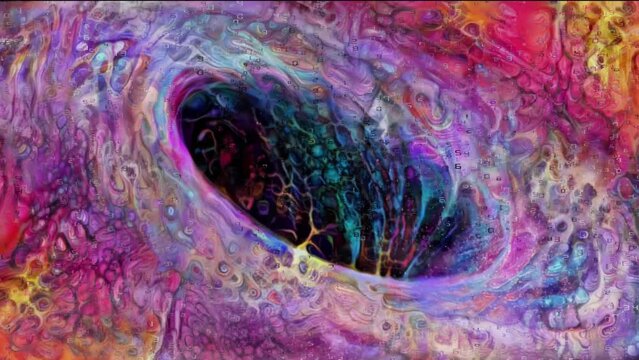 Colorful Wormhole Illustration Hypnosis Animation