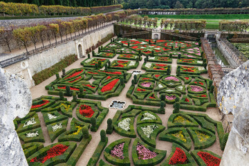 Le chateau de Villandry et ses jardins dans le Val de Loire 

