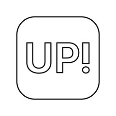 Up icon. Level up symbol modern, simple, vector, icon for website design, mobile app, ui. Vector Illustration