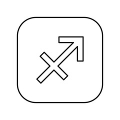 Obraz premium Sagittarius icon. Astrology symbol modern, simple, vector, icon for website design, mobile app, ui. Vector Illustration
