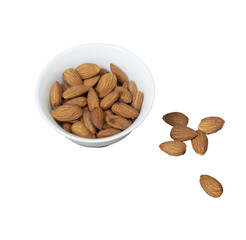 The shelled almonds
