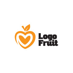 Illustration Vector Graphic of Love Fruit Juice Logo
