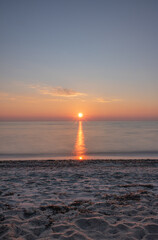 sunrise at the beach in Gdynia mechelinki