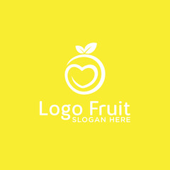 Illustration Vector Graphic of Love Fruit Snack Logo