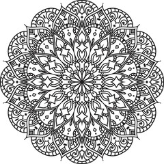 Mandalas for coloring book color pages.Vector abstract mandala pattern.
