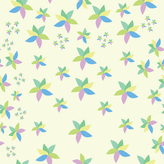Seamless floral pattern Vector set of seamless patterns flower minimal Style.