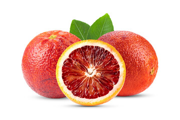 Blood orange isolated on transparent png