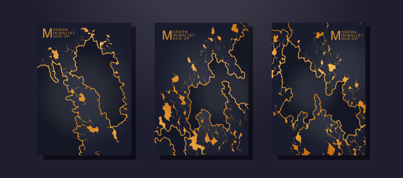 Luxurious abstract pattern imitating a cut of precious material. Design mock-up for posters, brochures, plackards and flyers. Vector illustration