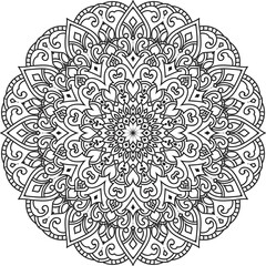 Mandalas for coloring book color pages.Vector abstract mandala pattern.