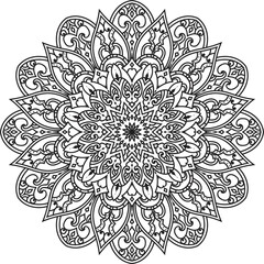 Mandalas for coloring book color pages.Vector abstract mandala pattern.