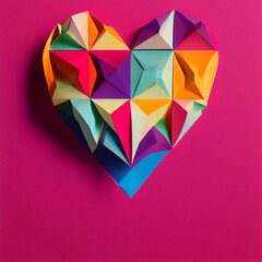 Paper cut out background with 3d effect