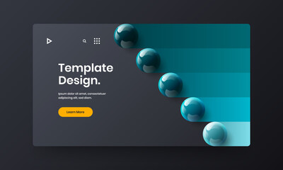 Original website design vector illustration. Abstract realistic spheres company identity template.