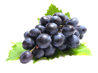 Fototapeta Bunch of grapes isolated on white obraz