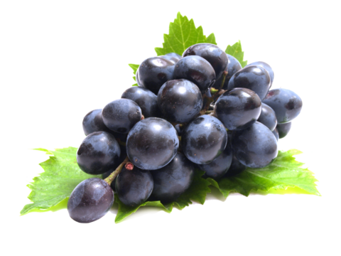 Bunch of grapes isolated on white