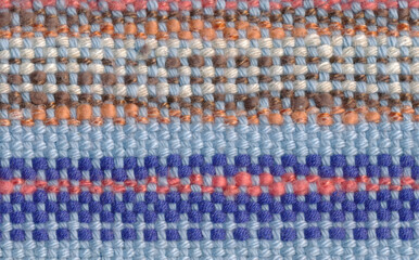 Closeup of plain weave cotton scarf