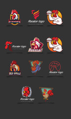 Rooster mascot sport logo design, Rooster mascot logo,  Rooster mascot royalty, 