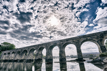 Old railway ston bridge of Ballydehob in County Cork, Republic if Ireland