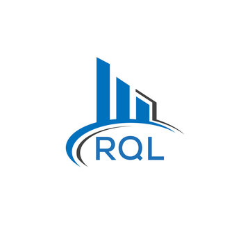 RQL letter logo. RQL blue image. RQL Monogram logo design for entrepreneur and business. RQL best icon.	
