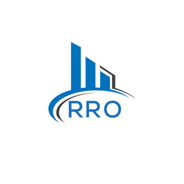 RRO letter logo. RRO blue image. RRO Monogram logo design for entrepreneur and business. RRO best icon.	
