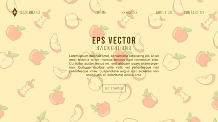 Apple Theme Web Design Abstract Background EPS 10 Vector For Website, Landing Page, Home Page, Web Page, Web Template