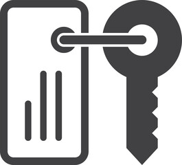 keys and tags illustration in minimal style