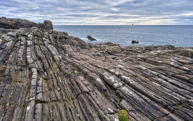 Wild cliffs at Malin Head, the northern most point of Ireland, County Donegal, Republic of Ireland