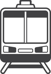 tram illustration in minimal style