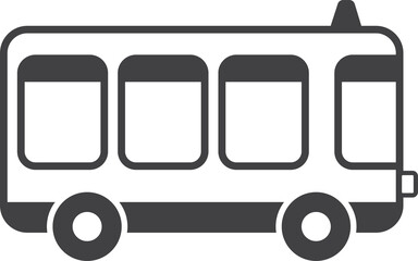 bus illustration in minimal style