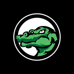 icon head gator vector isolated