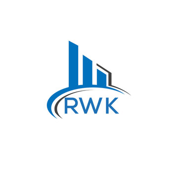 RWK letter logo. RWK blue image. RWK Monogram logo design for entrepreneur and business. RWK best icon.	
